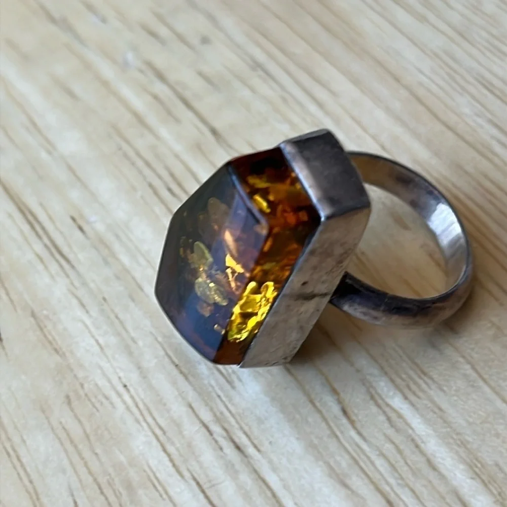 Baltic Amber Ring size 81/2